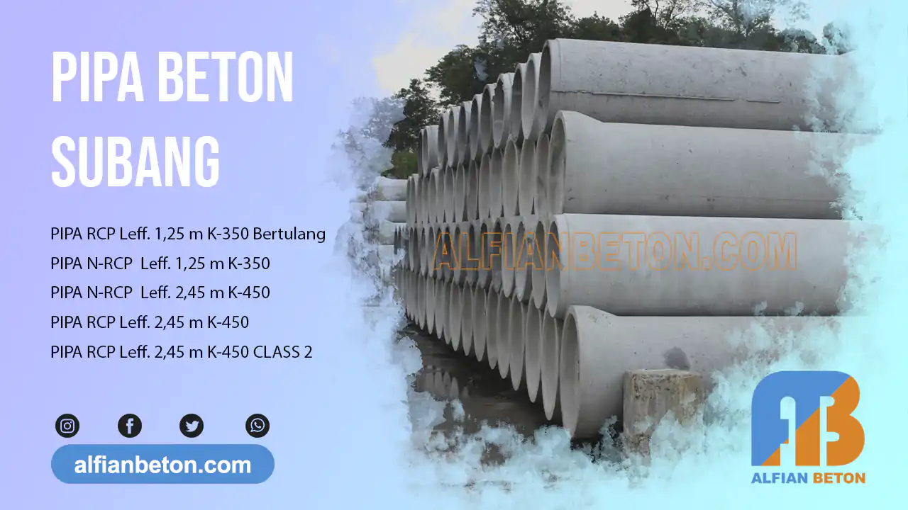 Harga Pipa Beton RCP Subang